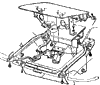 1973 Corvette Headlight Housing & Door Diagram