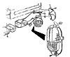 1963-1967 AC Outlet Duct & Grille Diagram