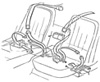 1968-1969 Seats & Belts Diagram