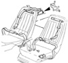 1970-1975 Seats & Belts Diagram