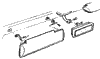 1973 Corvette Sunvisor & Windshield Trim Diagram