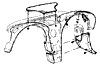 1964 Corvette Kick Panels & Grilles Diagram