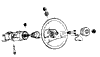 1984 Corvette Steering Wheel & Horn Parts Diagram