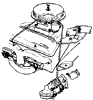 1957-1958 Fuel Line & Choke Tube Diagram