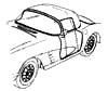 1961 Corvette Convertible Body Weatherstrips Diagram