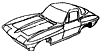 1963-1967 Coupe Weatherstrips Diagram