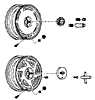 1992 Corvette Wheels & Center Caps Diagram
