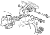 1976 Corvette Brake Pedal & Master Cylinder Diagram