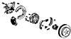 1984-1987 Parking Brake Shoes Diagram
