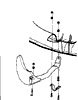 1953-1957 Front Bumperette Diagram