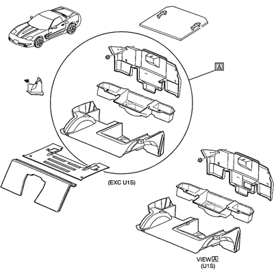 Rear Floor & Compartment - Hardtop & Convertible
