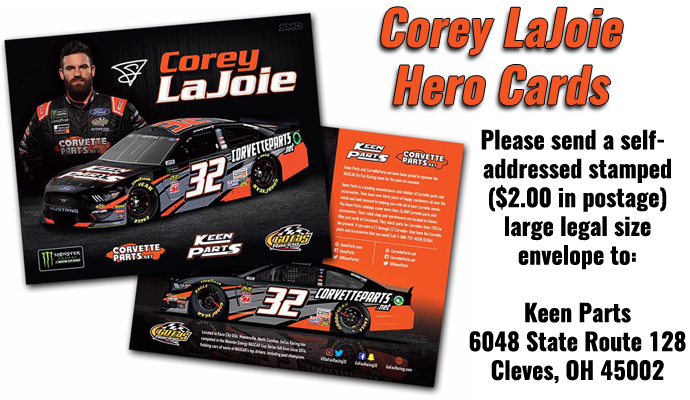 Corey LaJoie Hero Cards