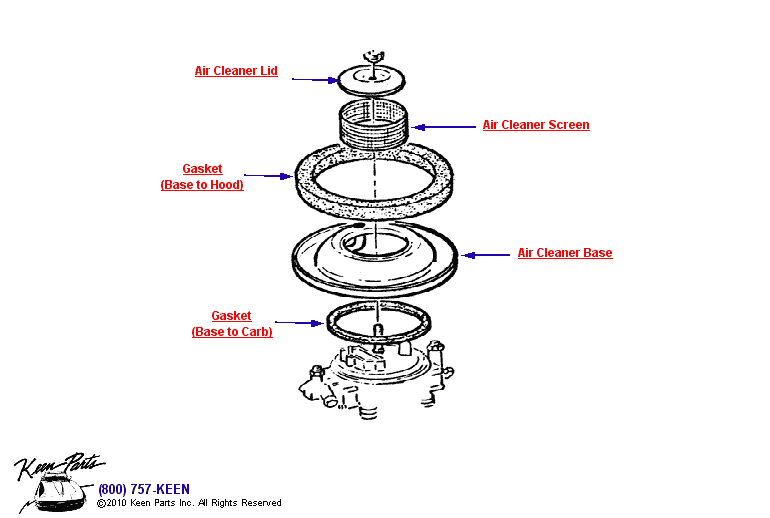 L-88 Air Cleaner Diagram for All Corvette Years