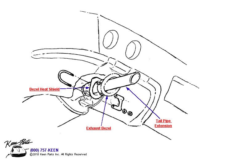 Tail Pipe &amp; Bezel Diagram for All Corvette Years