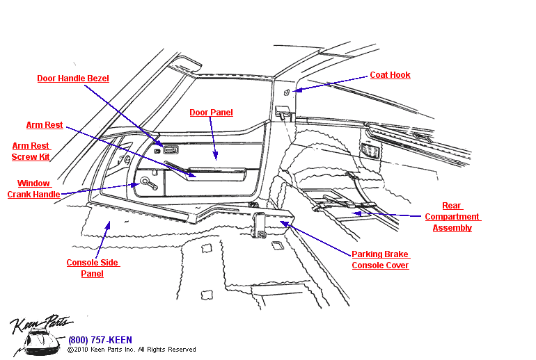 Interior Diagram for a 1982 Corvette