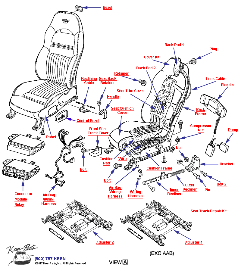 Seat Switches Diagram for a 1958 Corvette