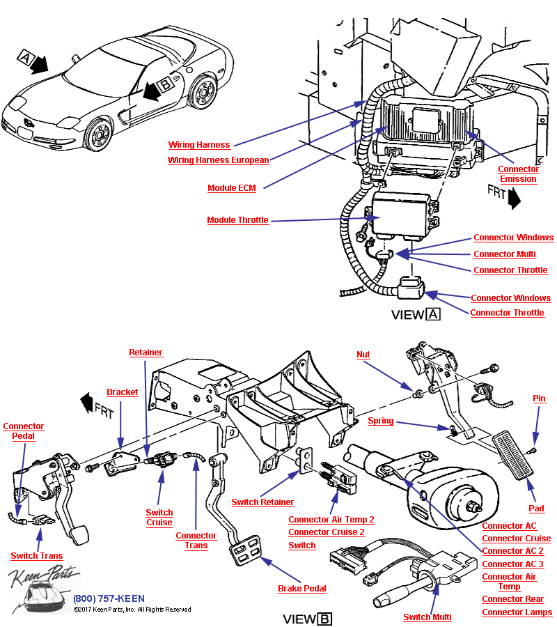 Cruise Control Diagram for All Corvette Years