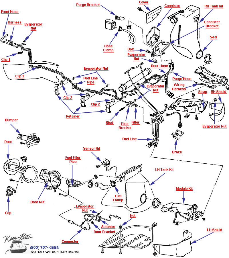 LS1 Fuel Supply System Diagram for a 1967 Corvette