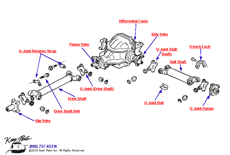 Driveshaft &amp; Halfshaft Diagram for a 1997 Corvette