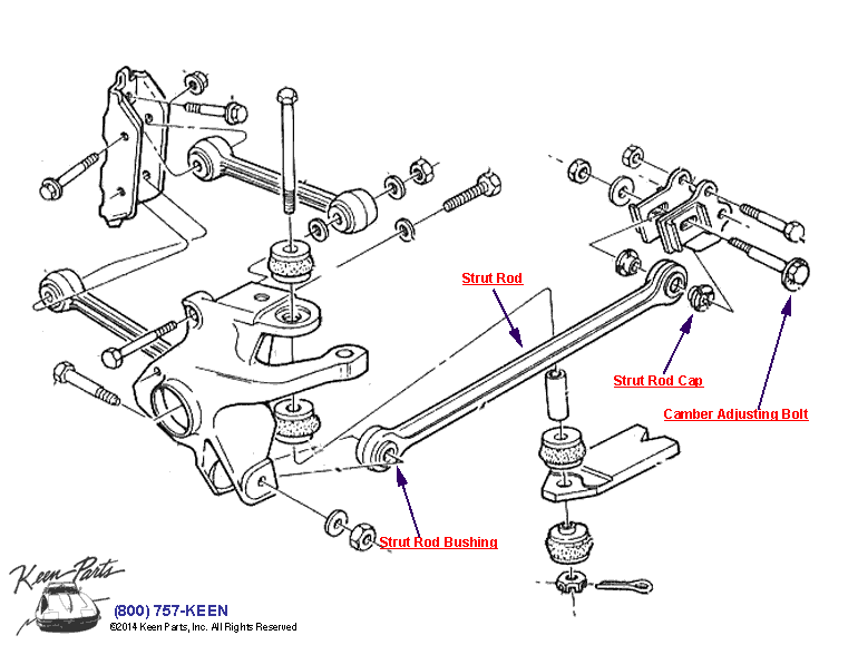 Rear Strut Diagram for a 1964 Corvette