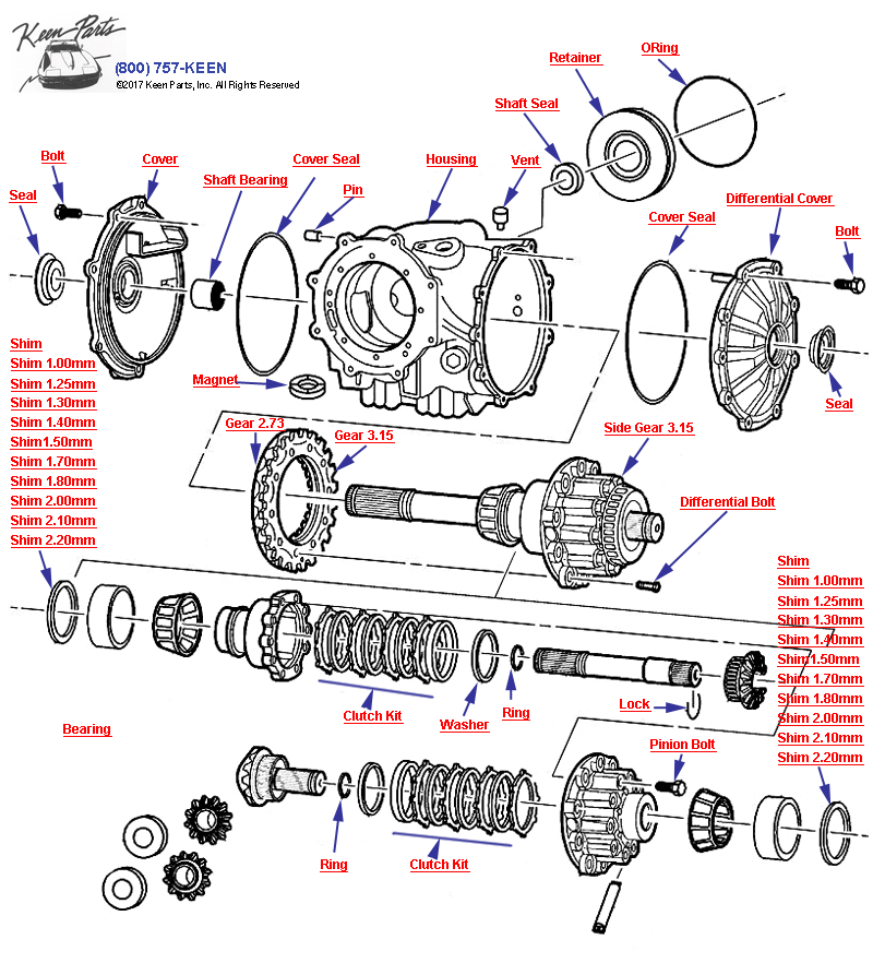 Differential Carrier / Part 2 Diagram for All Corvette Years