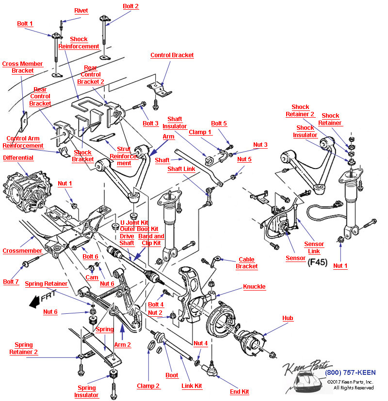 Suspension- Rear Diagram for a 1984 Corvette