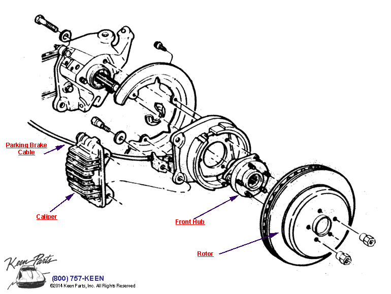 Braking System Diagram for All Corvette Years