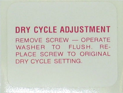 1958-1962 Corvette Washer Bottle Duty Cycle Decal