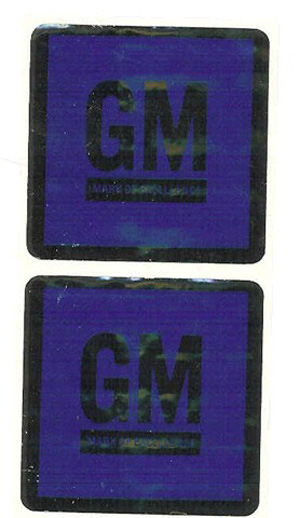 1967 Corvette GM Mark of Excellence Decal Pair (Paper Replacement)