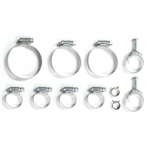 1982 Corvette Cooling System Hose Clamp Kit (14 pcs) with AC