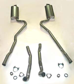 1968 Corvette Exhaust Kit - 2.5 inch with Welded Mufflers