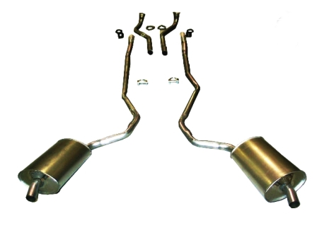 1969 Corvette Exhaust Kit - 2.5 inch with Welded Mufflers