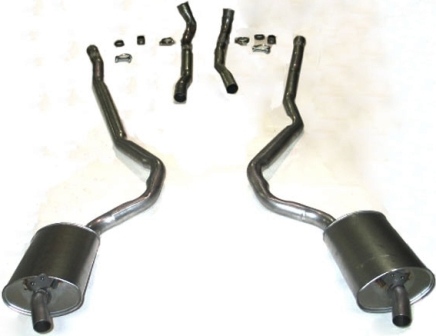 1970-1972 Corvette Exhaust Kit - 2.5 inch with Welded Mufflers