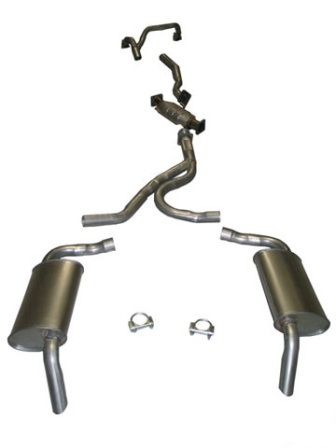 1976 Corvette Exhaust Kit with Hide Away Muffler with A.I.R