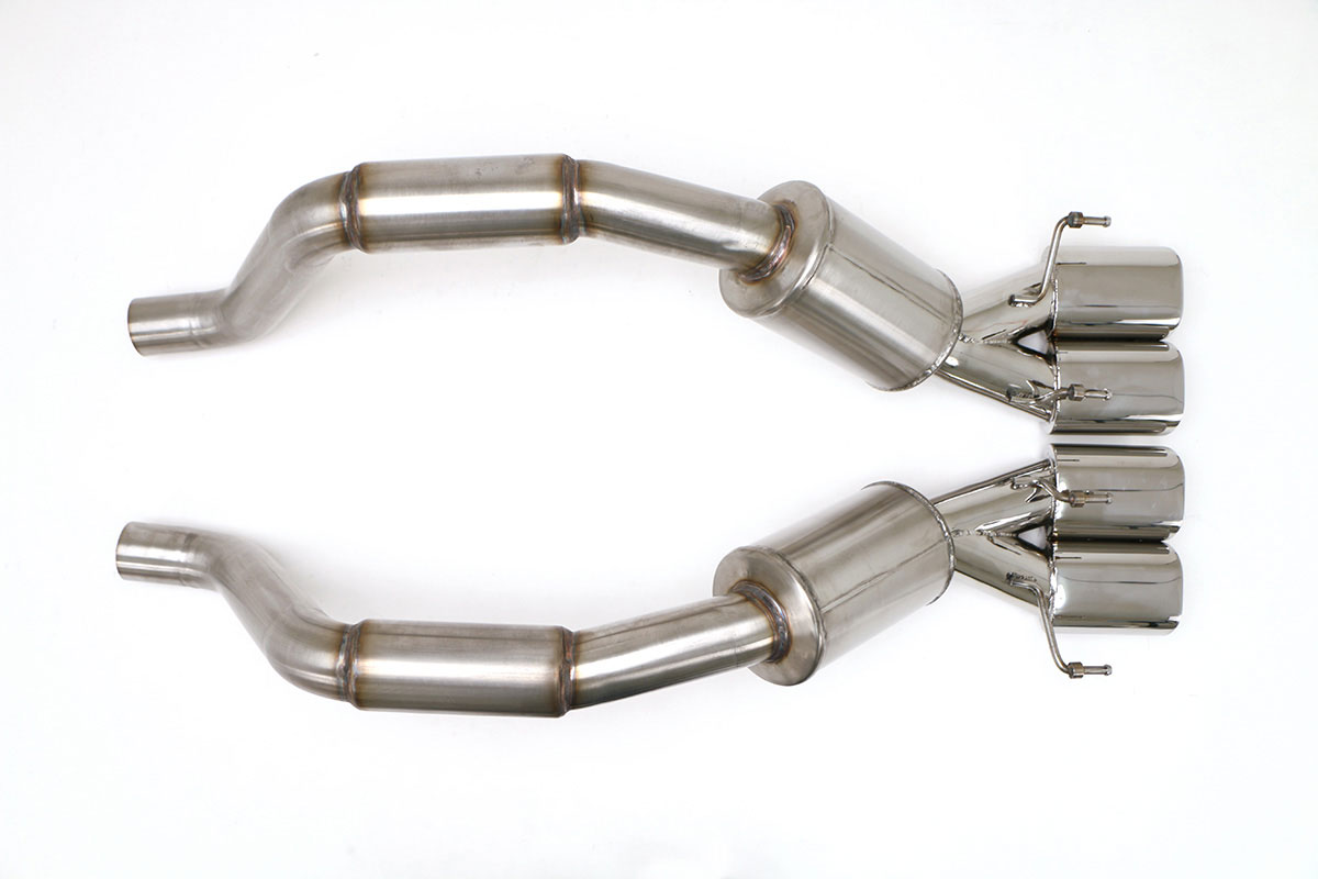 2006-2013 Corvette C6 Z06 ZR1 Bullet Exhaust System with Quad 4.5 Double Wall Oval Tips