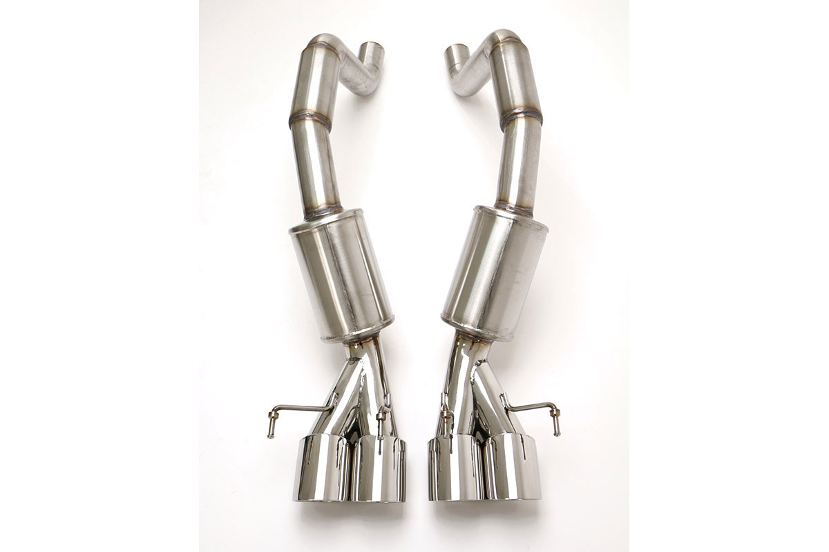 2006-2013 Corvette C6 Z06 Bullet Exhaust with 4 inch Quad Double Wall Round Tip