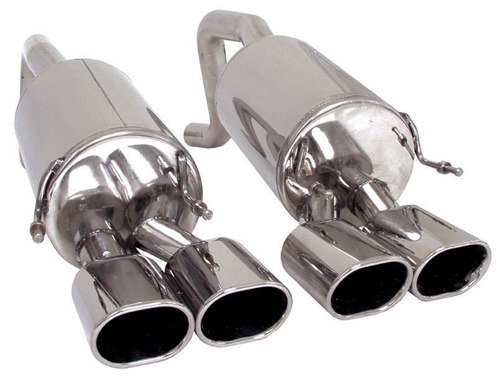 2005-2009 Corvette C6 Route 66 Exhaust with Quad Oval Tips with Center Section