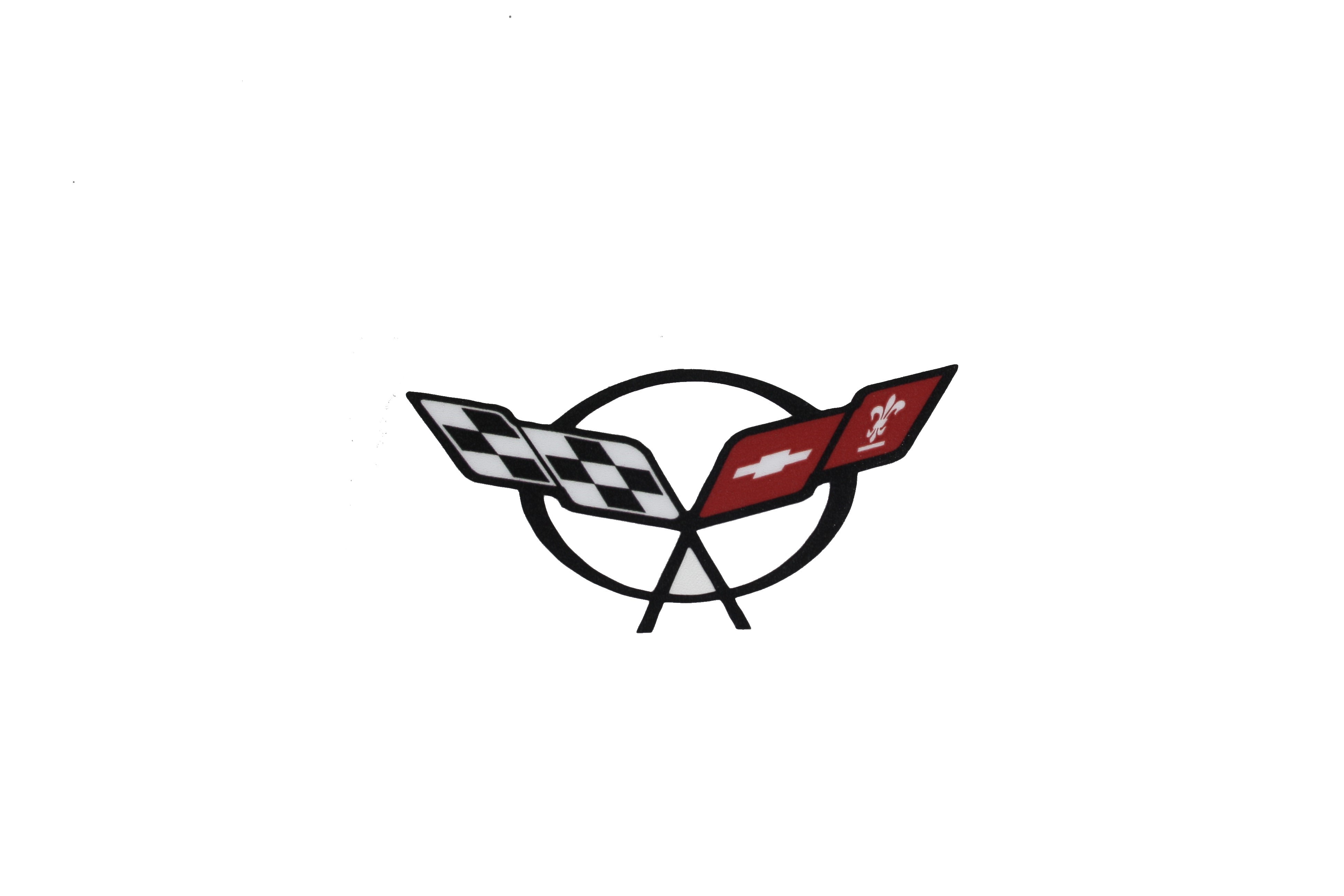 1997-2000 Corvette Coupe Pillar Crossed Flag Emblems