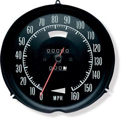 1969-1971 Corvette New Speedometer (Green Letters)