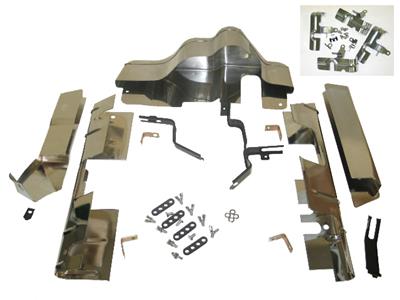 1966-1967 Corvette C2 Complete Deluxe Ignition Shield Kit with Heat Shields