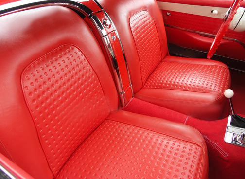 1956-1957 Corvette Vinyl Seat Cover Set (Red)
