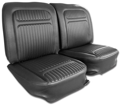 1958 Corvette Vinyl Seat Cover (Charcoal) with Installation Kit