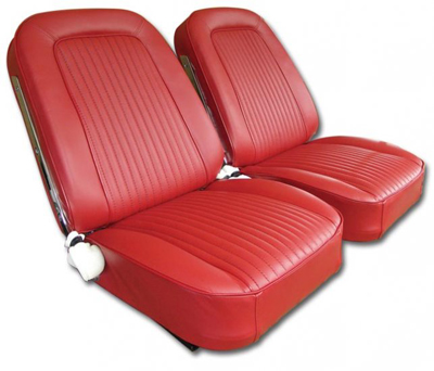 1964 Corvette Leather Seat Cover Set (Red)
