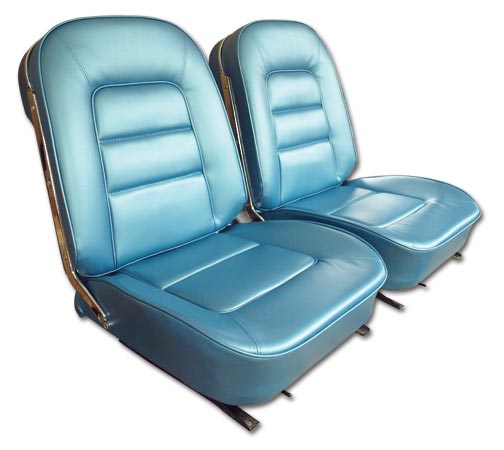 1965 Corvette Vinyl Seat Cover Set  (Medium Blue)