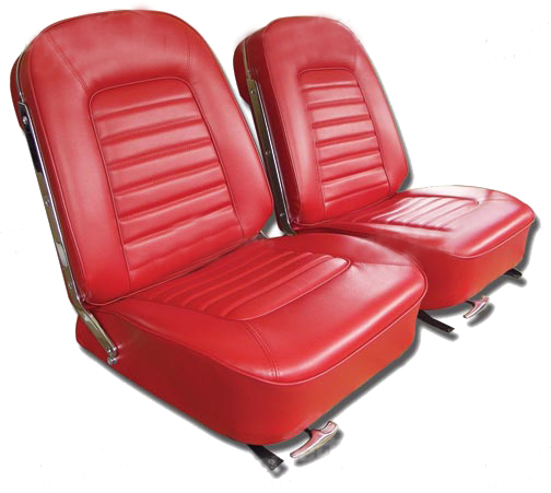1966 Corvette Vinyl Seat Cover Set (Red)