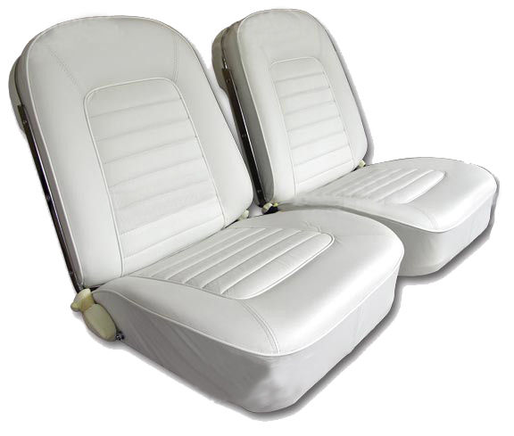 1966 Corvette Leather Seat Cover Set (White)
