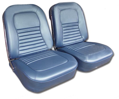 1967 Corvette Vinyl Seat Cover Set  (Medium Blue)