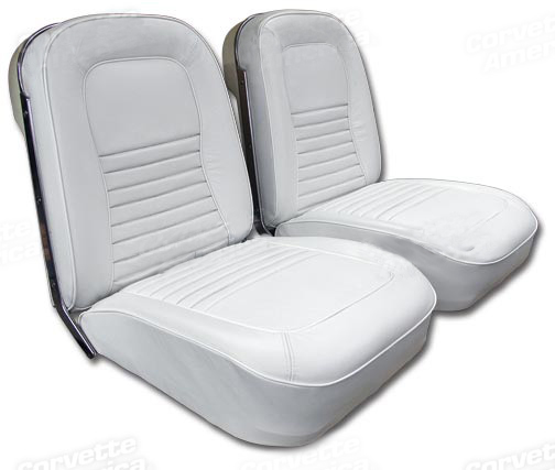 1967 Corvette Leather Seat Cover Set (White)