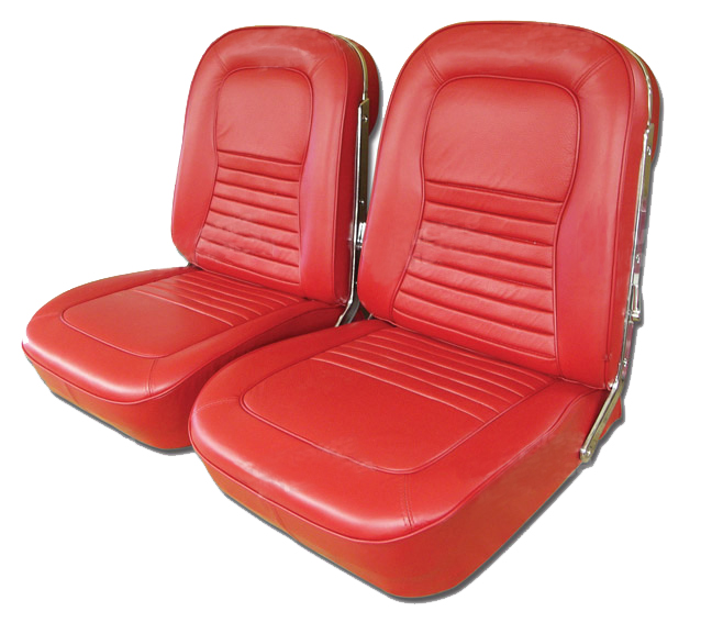 1967 Corvette Leather Seat Cover Set (Red)