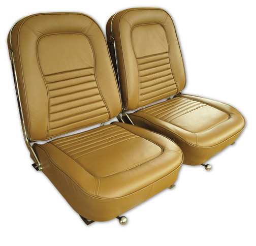 1967 Corvette Leather Seat Cover Set (Tan)